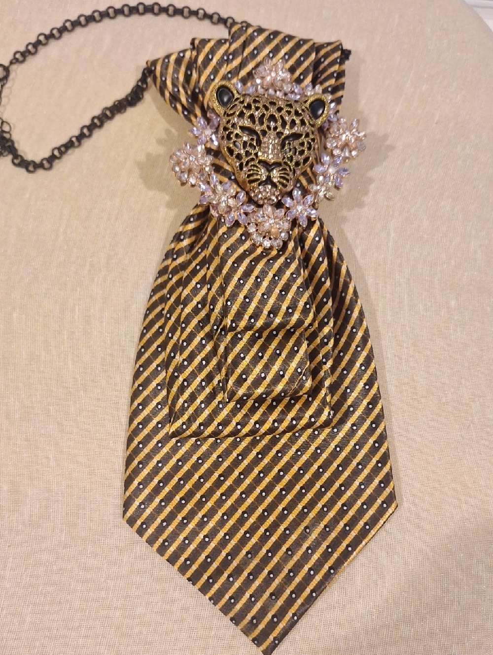 Claudio Nucci upcycled necktie necklace